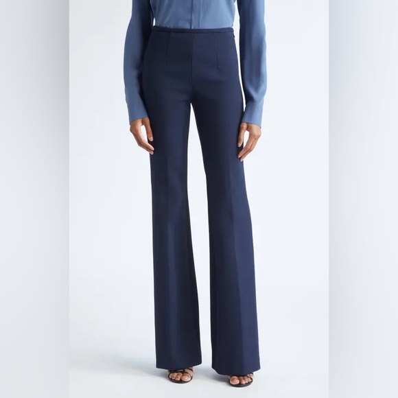 Michael Kors Collection Pants - Michael Kors Collection Boiled Wool Flare Leg/Bootcut Pants in Navy